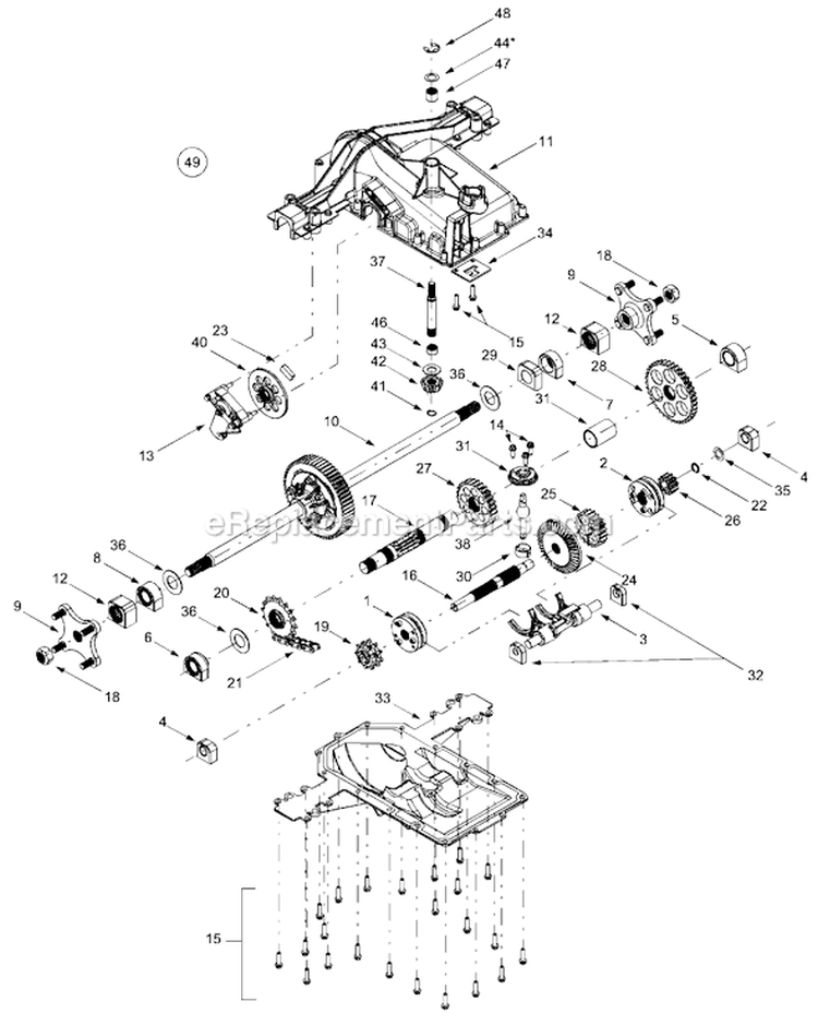 Page H Diagram and Parts List for 14AT808H129 2003 Yard Machines Lawn Tractor